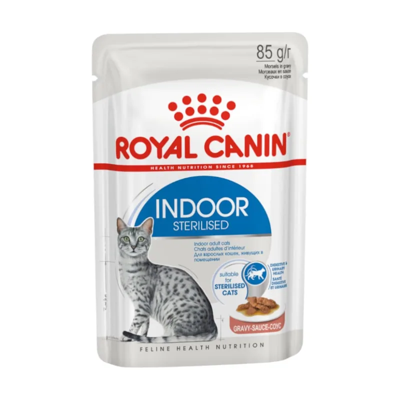 Royal Canin 85 g Indoor Sterilised sobre en salsa