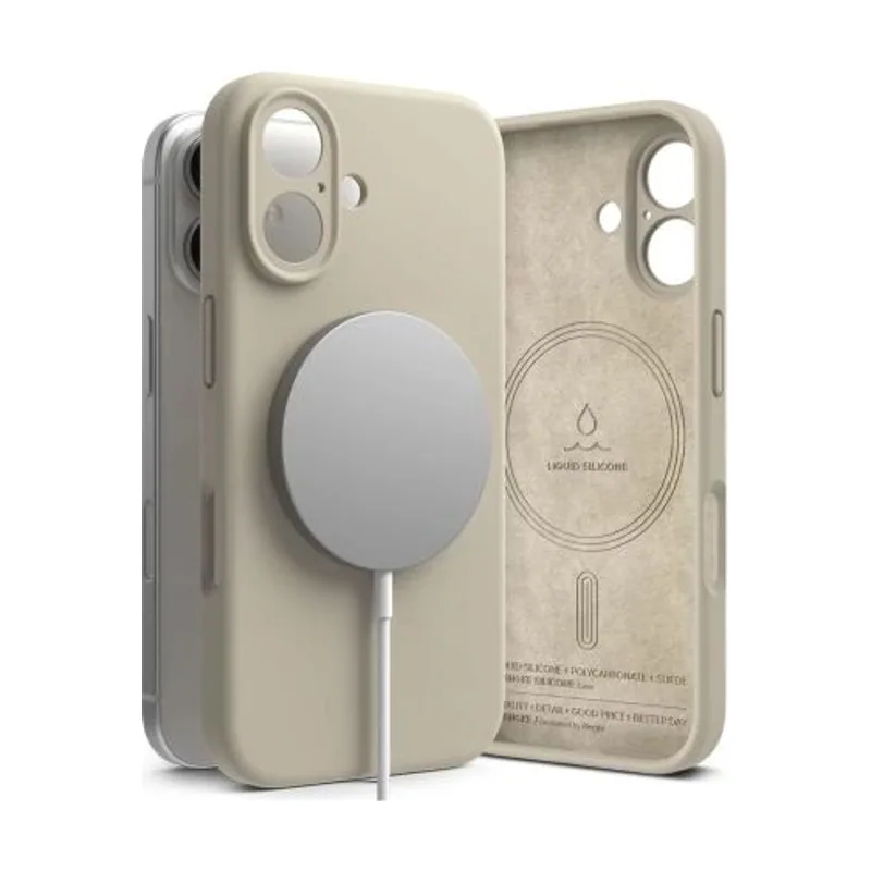 Funda magnética de Silicona Compatible MagSafe diseñada para iPhone 16