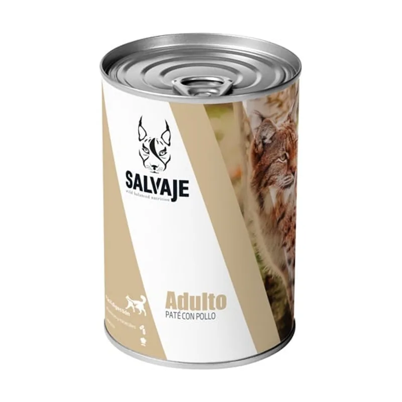 Salvaje 400 g Adulto Pollo en paté lata