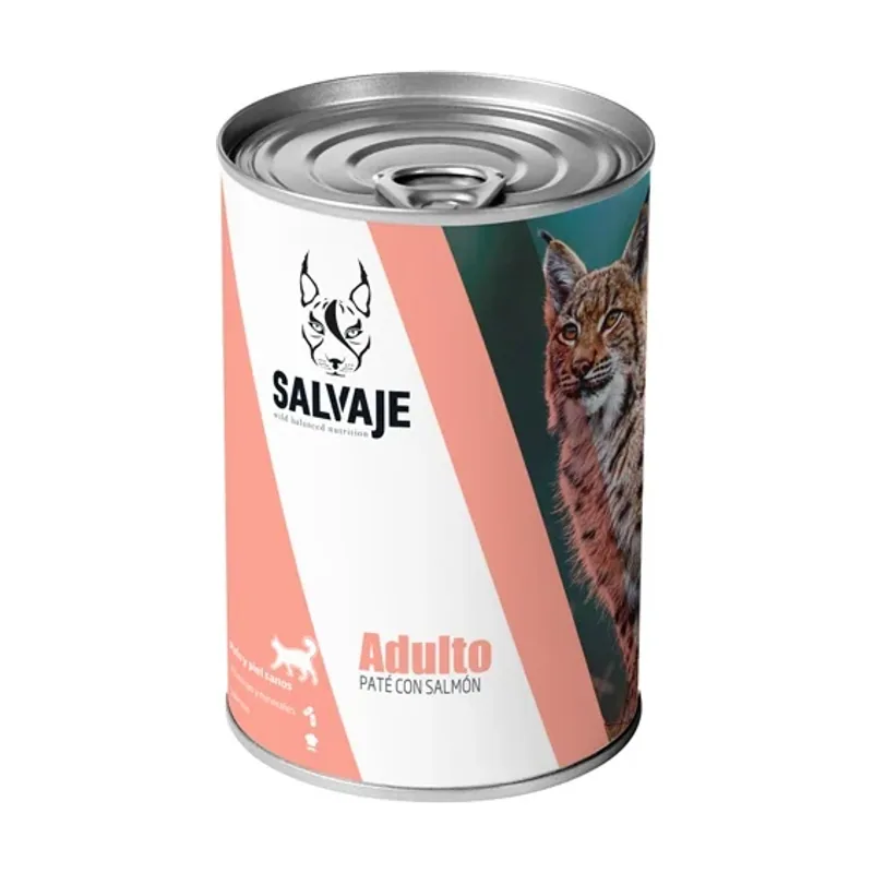 Salvaje 400 g Adulto Salmón en Paté lata
