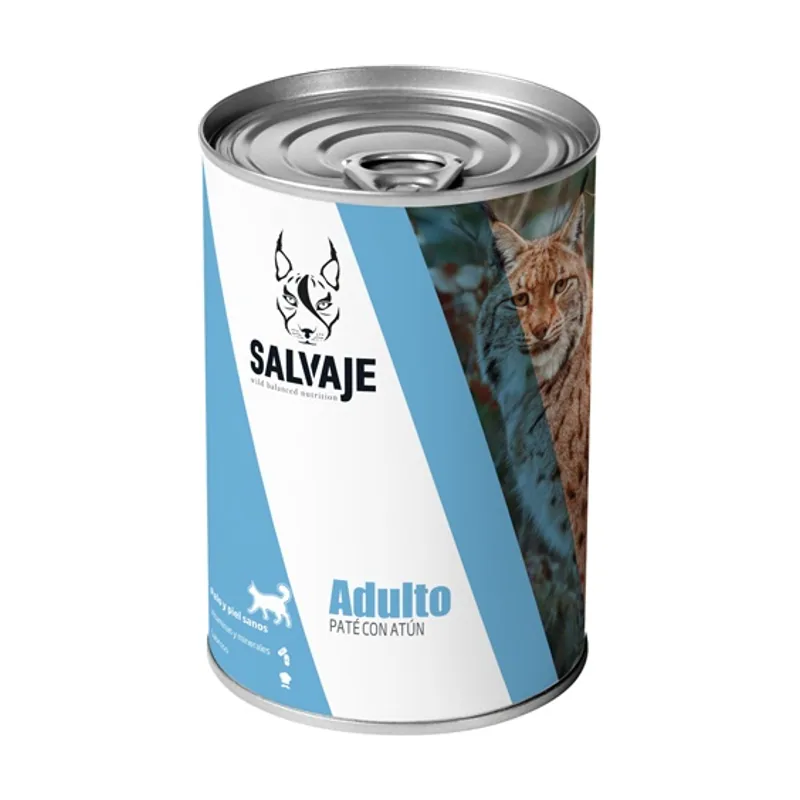 Salvaje 400 g Adulto Atún en Paté lata