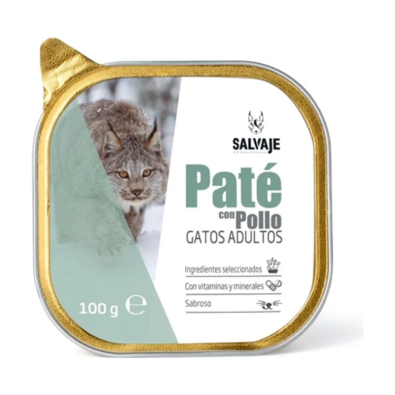 Salvaje 100 g Adulto Pollo en Paté tarrina