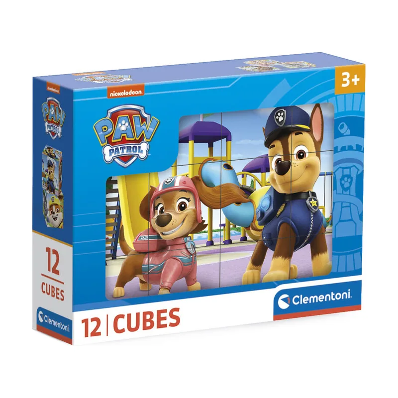 Puzzle Paw Patrol Un Paquete De 12 Cubos para Armar 6 Imágenes Distintas