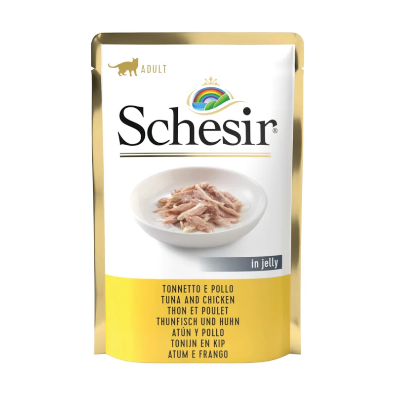 Schesir 85 g Adult Atún y Pollo sobre