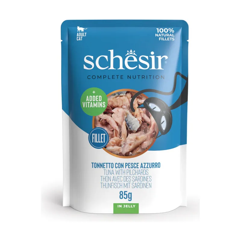 Schesir 85 g Adult Atún con Sardina sobre