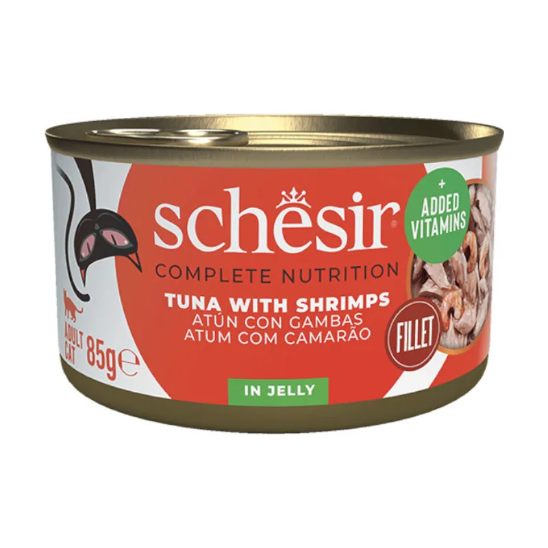 Schesir 85 g Adult Atún y Gambas lata