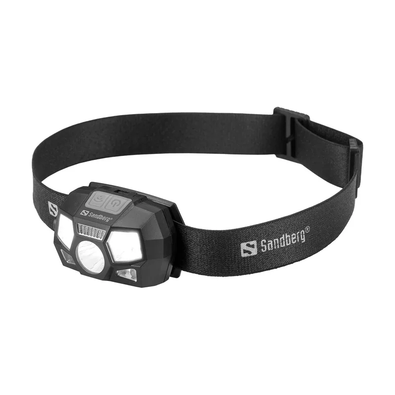 Linterna frontal con sensor de recarga 5 en 1