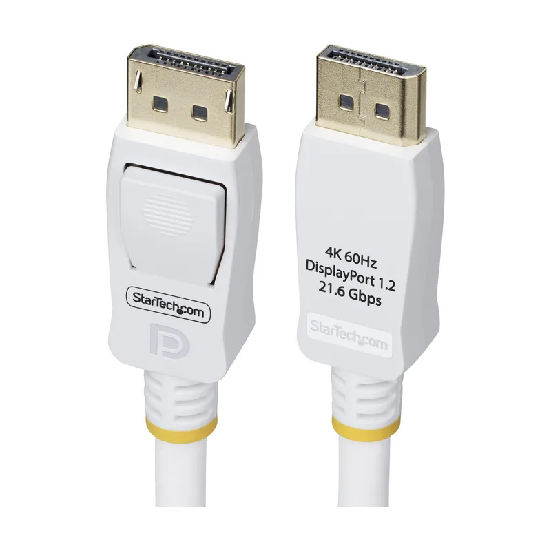 Cable DisplayPort 1.2 Certificado VESA Blanco de 1,8m