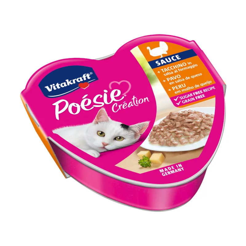 Vitakraft 85 g Poésie Pavo tarrina en salsa