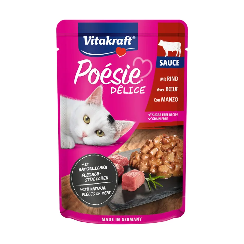 Vitakraft 85 g Poésie Buey sobre en salsa