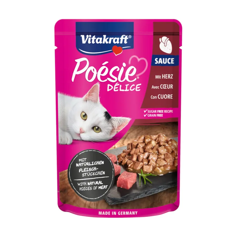 Vitakraft 85 g Poésie Trozos de Corazón sobre en salsa