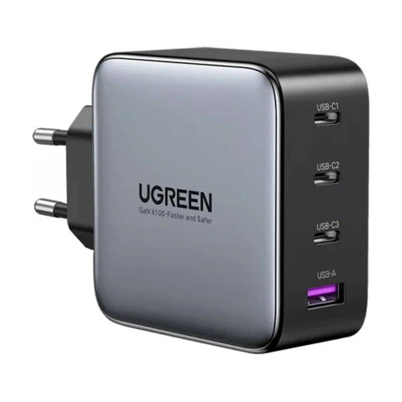 Nexode S Cargador 100W GAN 3 Puertos USB-C + 1 Puerto USB-A PD3.0/QC