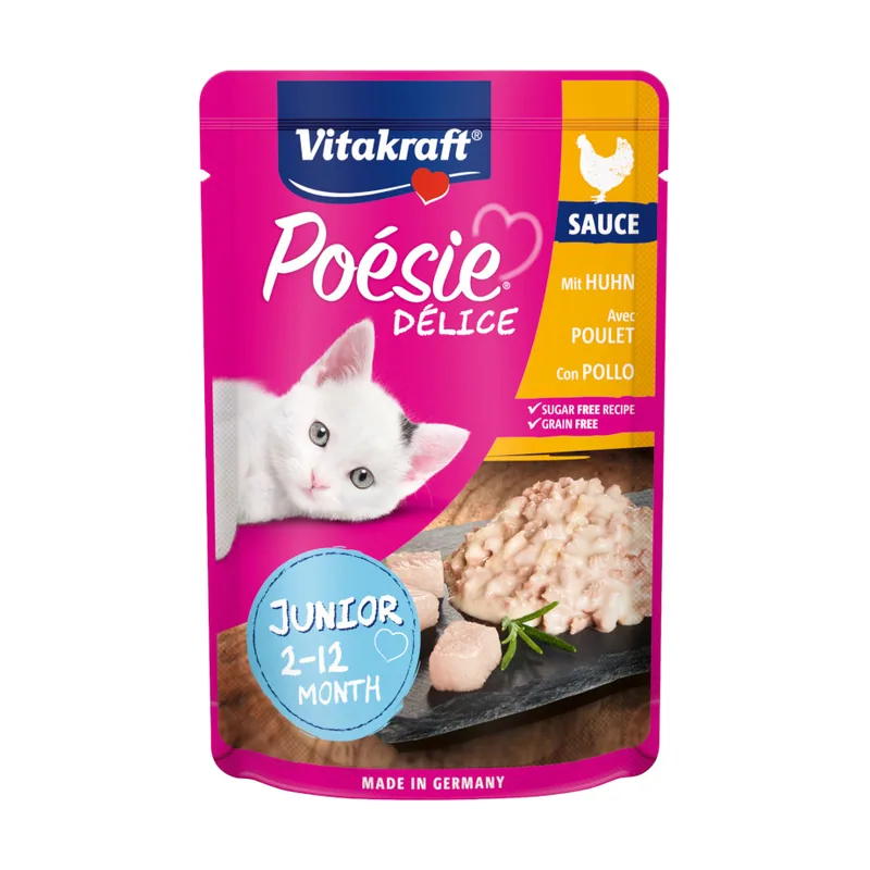 Vitakraft 85 g Junior Poésie Filete de Pollo sobre en salsa