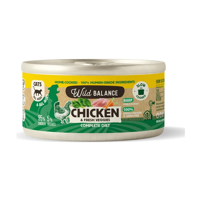 Wild Balance 120 g BARF Pollo y Vegetales lata