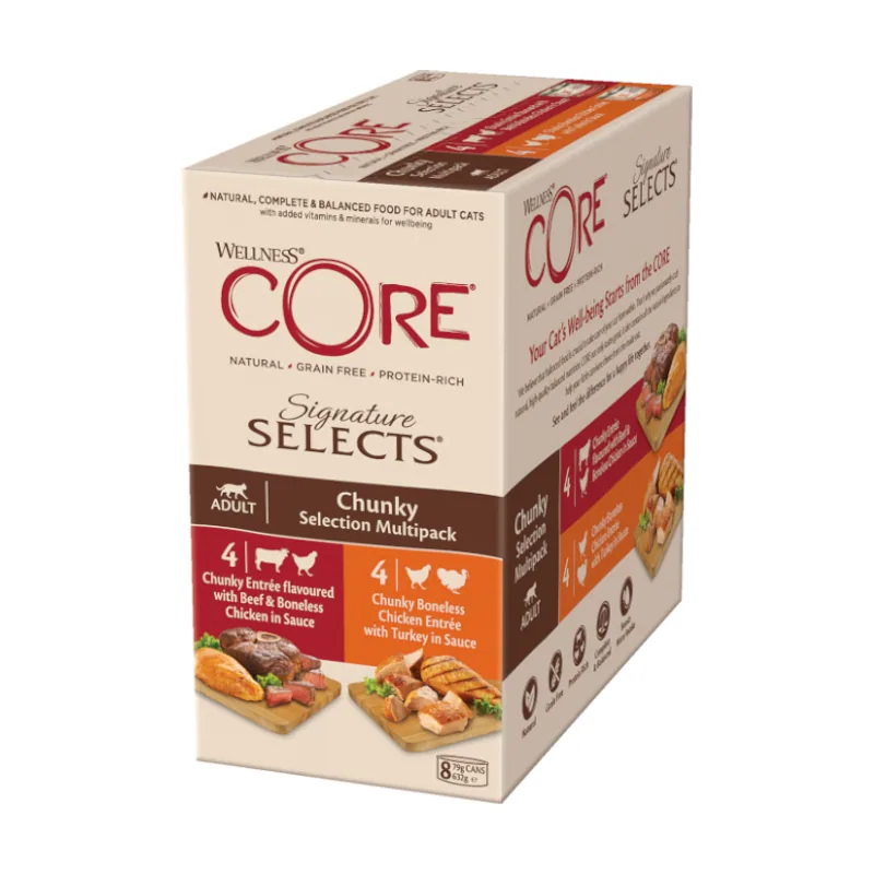 Wellness Core 8 latas x 79 g Signature Selects Chunky lata