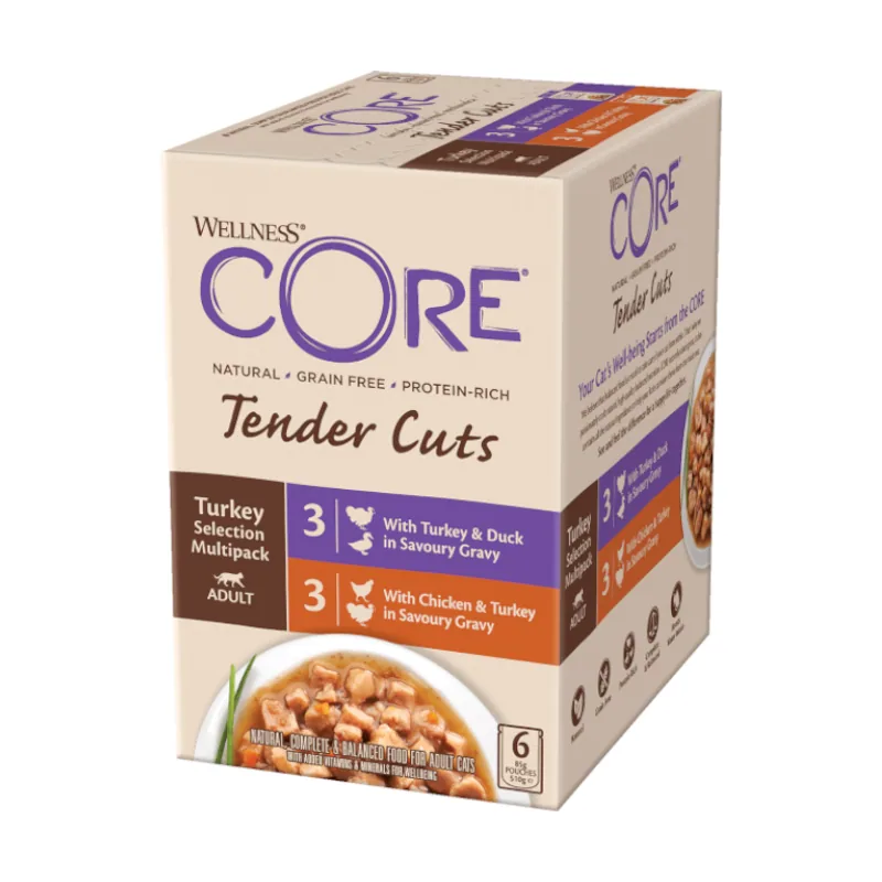 Wellness Core 6 latas x 85 g Selection Pavo lata
