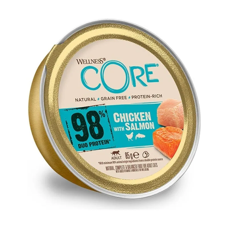 Wellness Core 85 g Duo Protein Salmón y Pollo tarrina