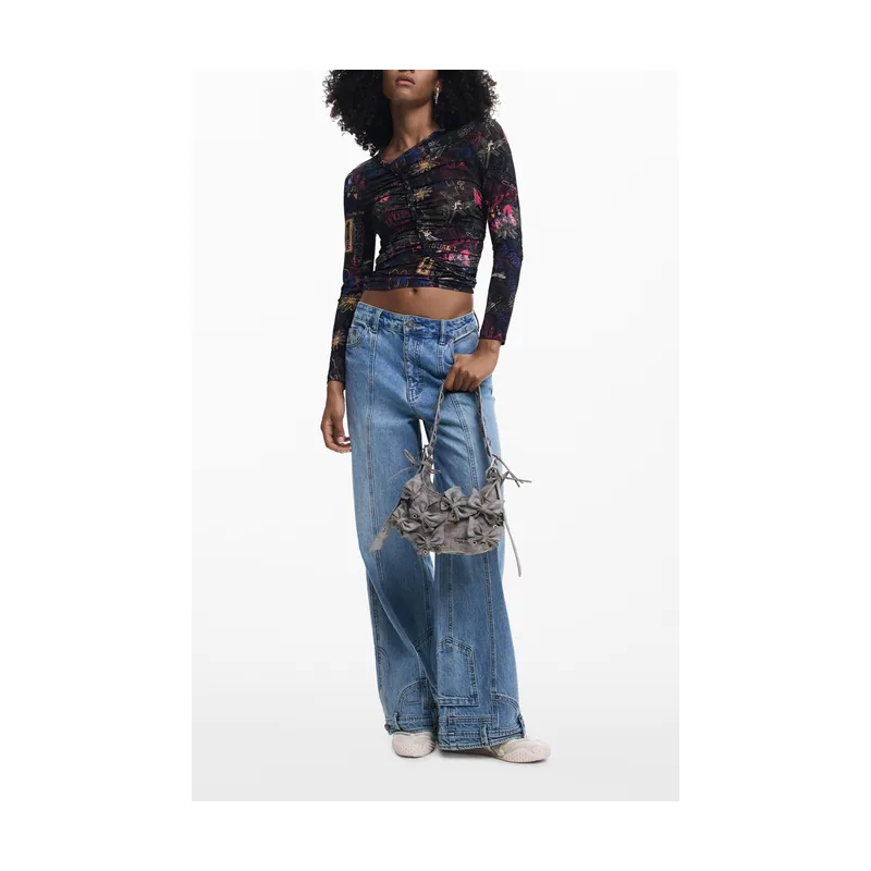 Desigual Bolso apliques mariposas pequeño