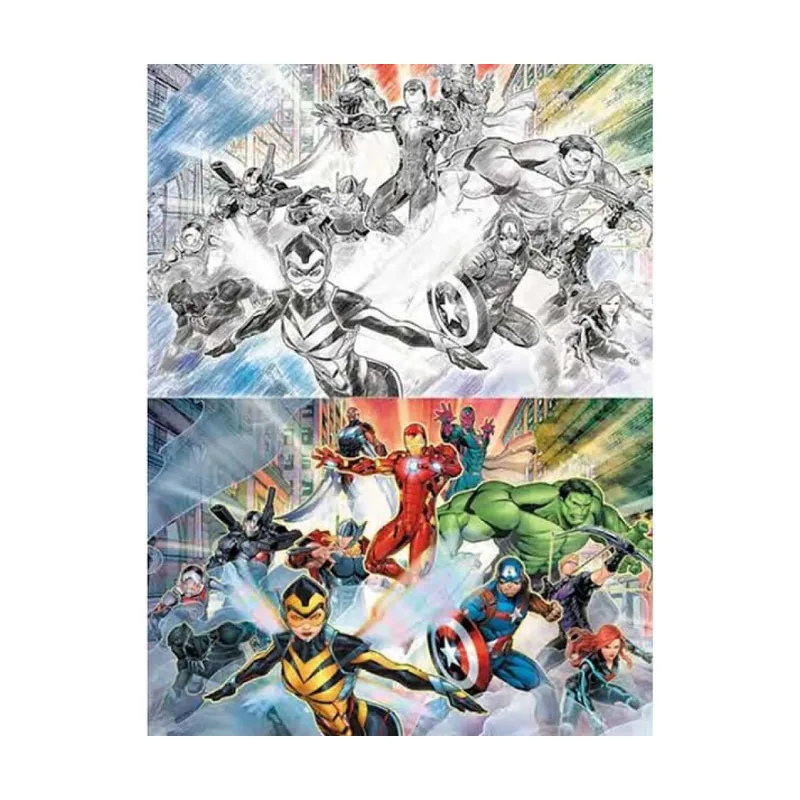 Puzzle Para Rascar Marvel Collage De Personajes 150 Piezas
