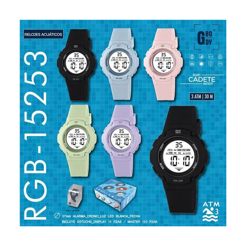 Gbody lcd cadete red luz led blca c/est wr30