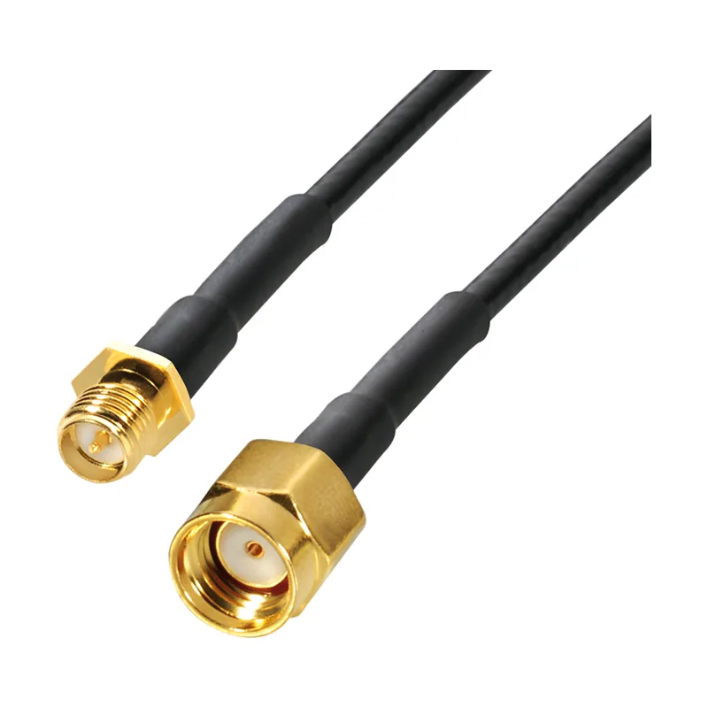 Extension cable for wlan antenna sma reversed jack to reversed sma plug gold plated