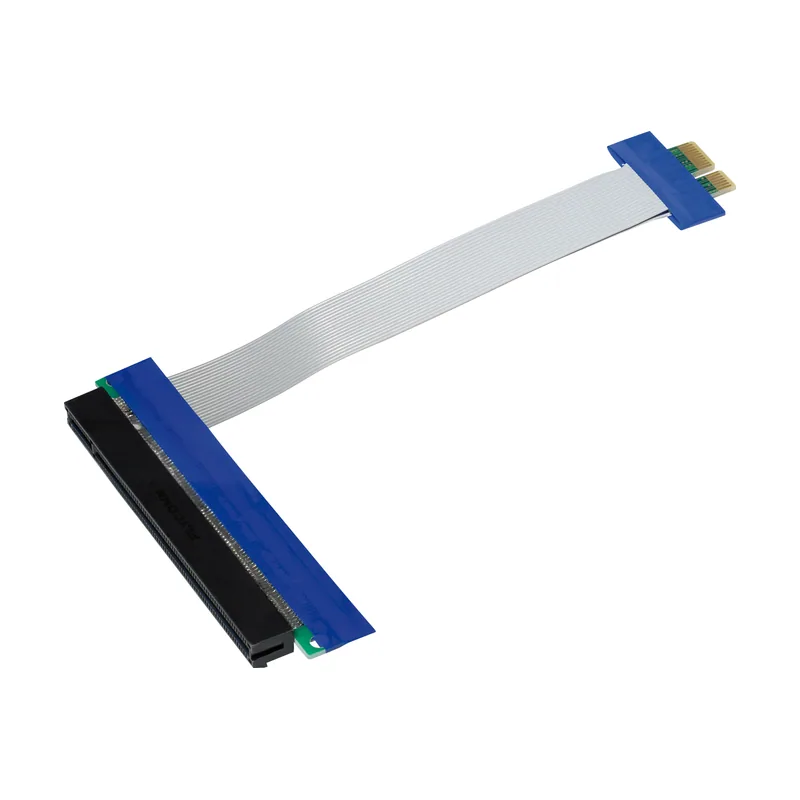 Pcie riser cable x16 card in x1 slot