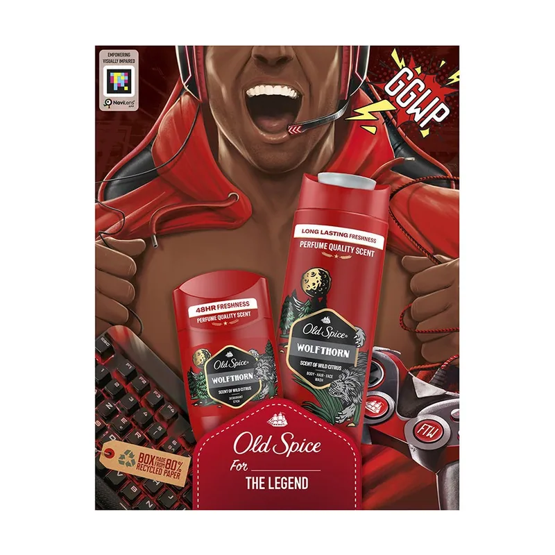 Gamer Set De Regalo Para Hombre Con Desodorante En Barra y Gel De Ducha Wolfthorn