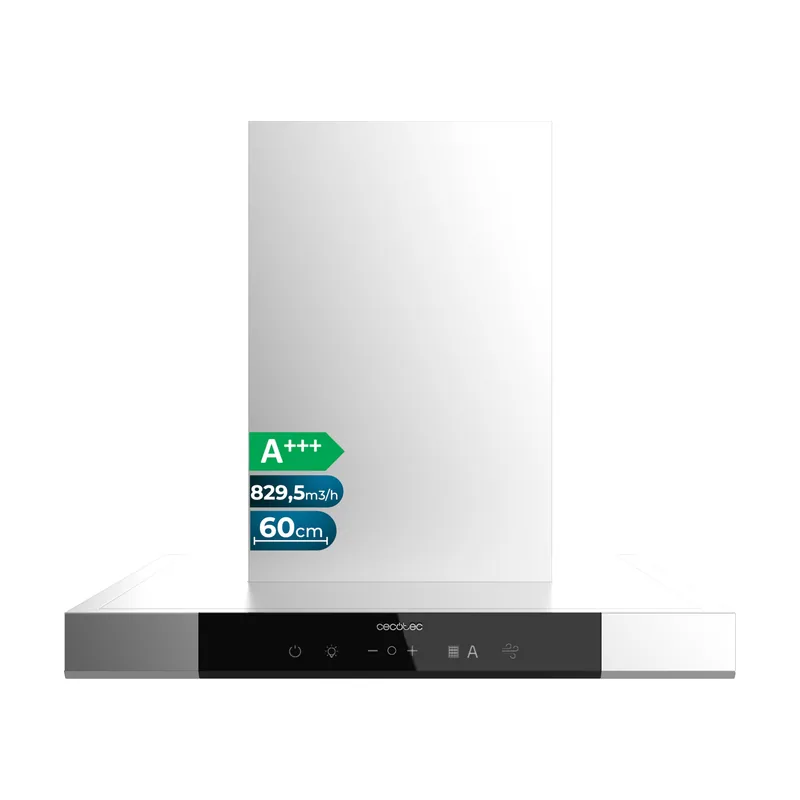 Campana extractora en forma de t bolero flux tt 609500 slim inox a+++ de 60 cm de ancho