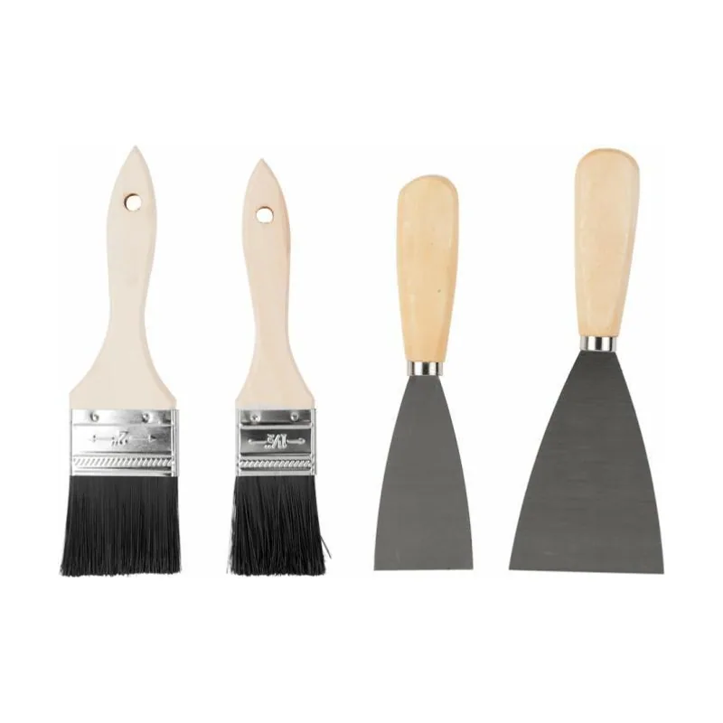 Juego de herramientas para pintura brochas y espátulas