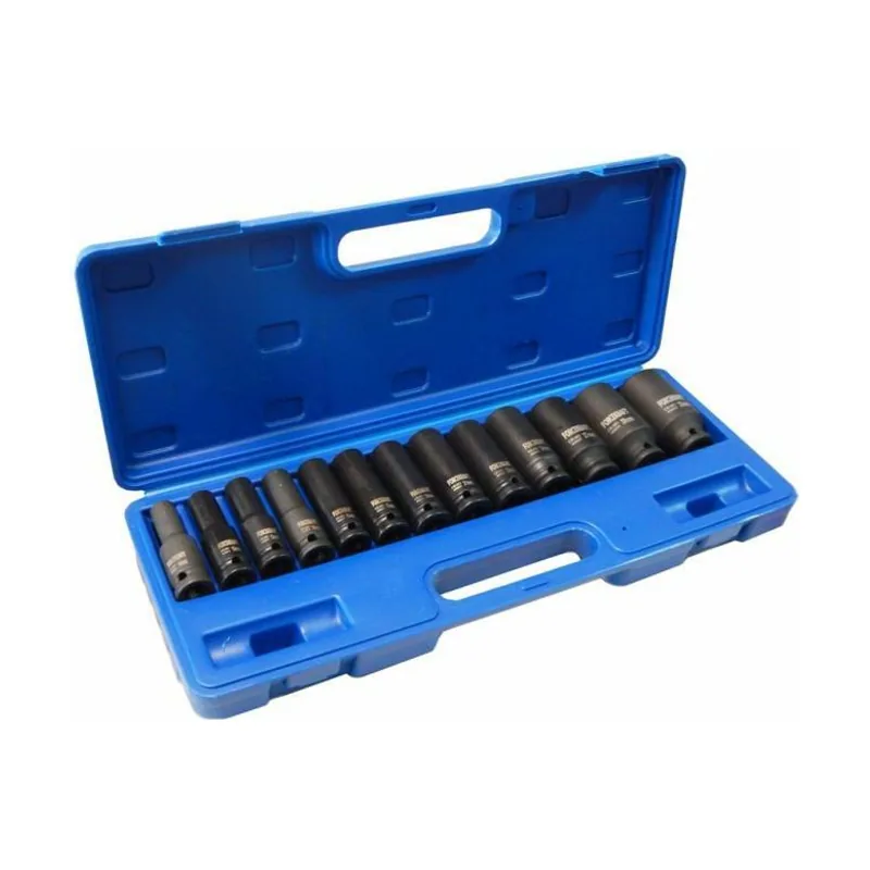 Iloforce Juego de dados de impacto profundos 1/2" 11 piezas hexagonales 10-24mm