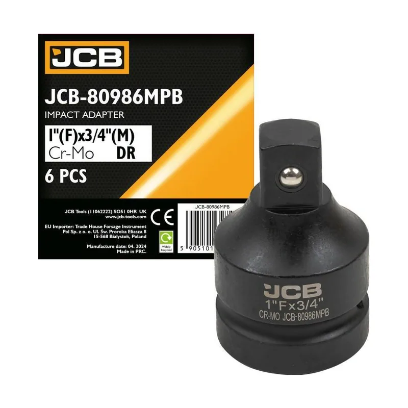 Adaptador de impacto de 1 pulgada F x 3/4 " M reforzado SCM440