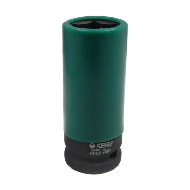 Adaptador de impacto profundo para llantas de aleación con casquillo de seguridad 19mm 1/2" hexagonal 6 caras