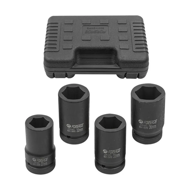 Juego de adaptadores de impacto profundos 1" 4 piezas hexagonales 27-36mm