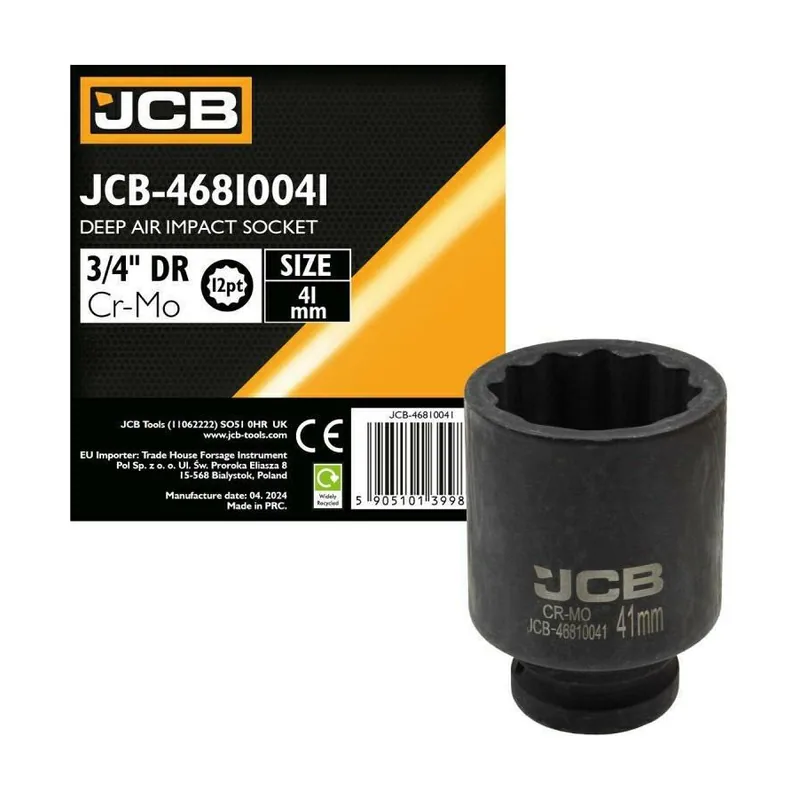 Adaptador de impacto profundo 3/4" 41mm 12 puntas
