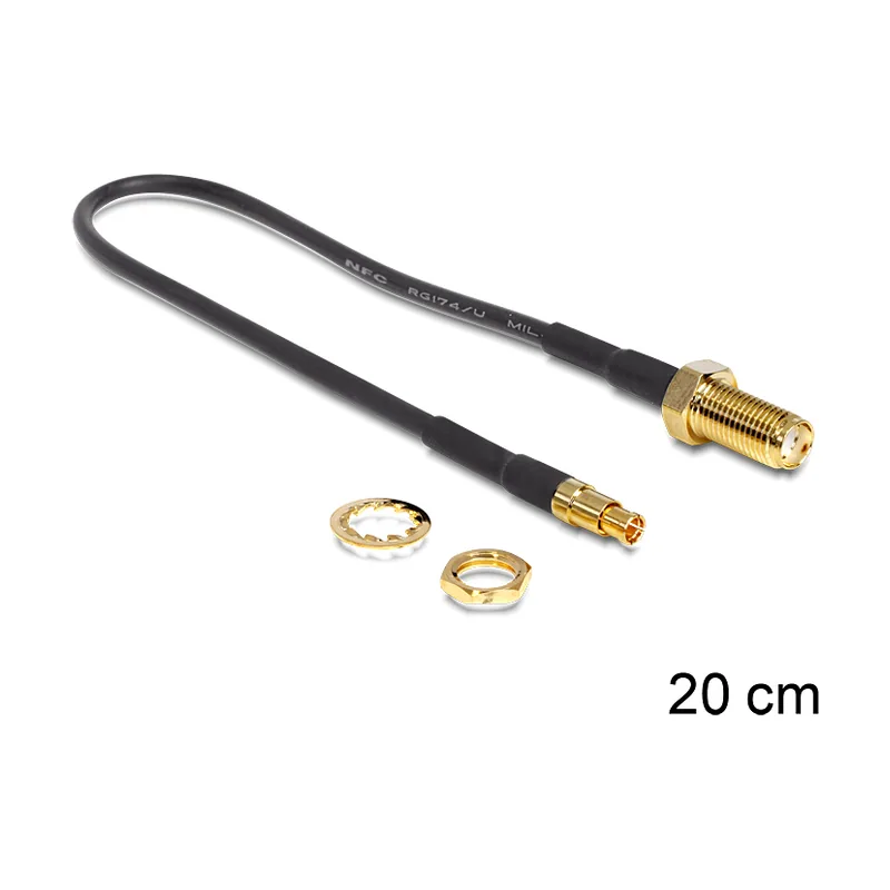 Delock 88484 cable coaxial RG-174 0,2 m SMA TS-9