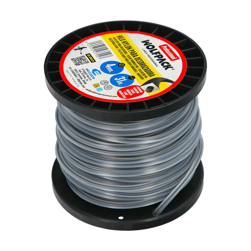 Hilo nylon cuadrado profesional ø 4,0 mm. bobina 31 metros