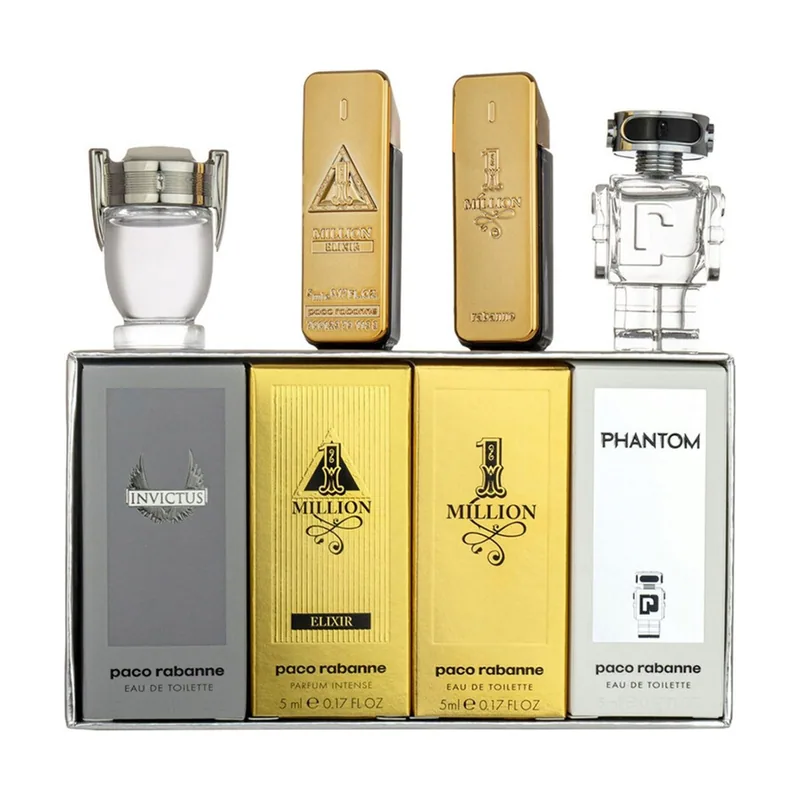 Rabanne Paco Juego de 4 mini fragancias para hombre 1 millón EDT + Million EDP Intense + Invictus EDT