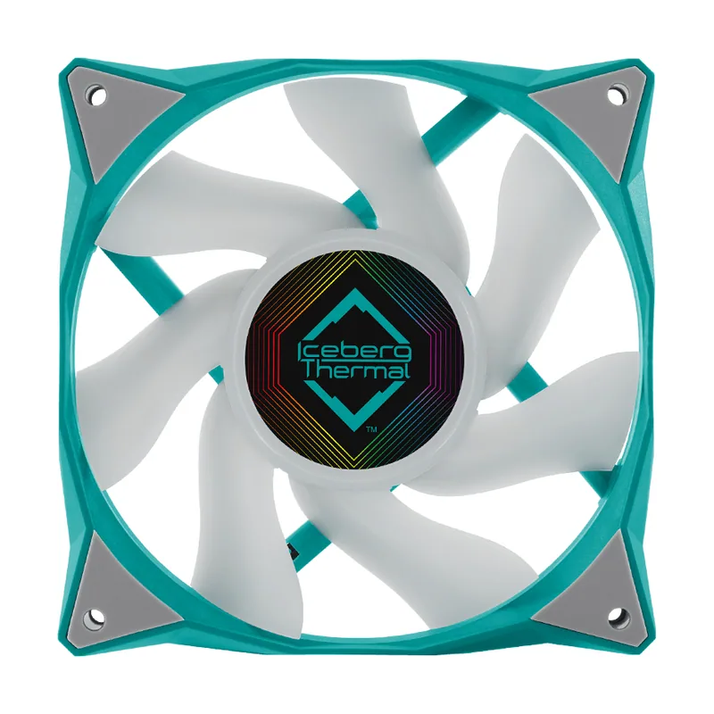 Thermal IceGALE ARGB Carcasa del ordenador Ventilador 12 cm Verde azulado 1 pieza s