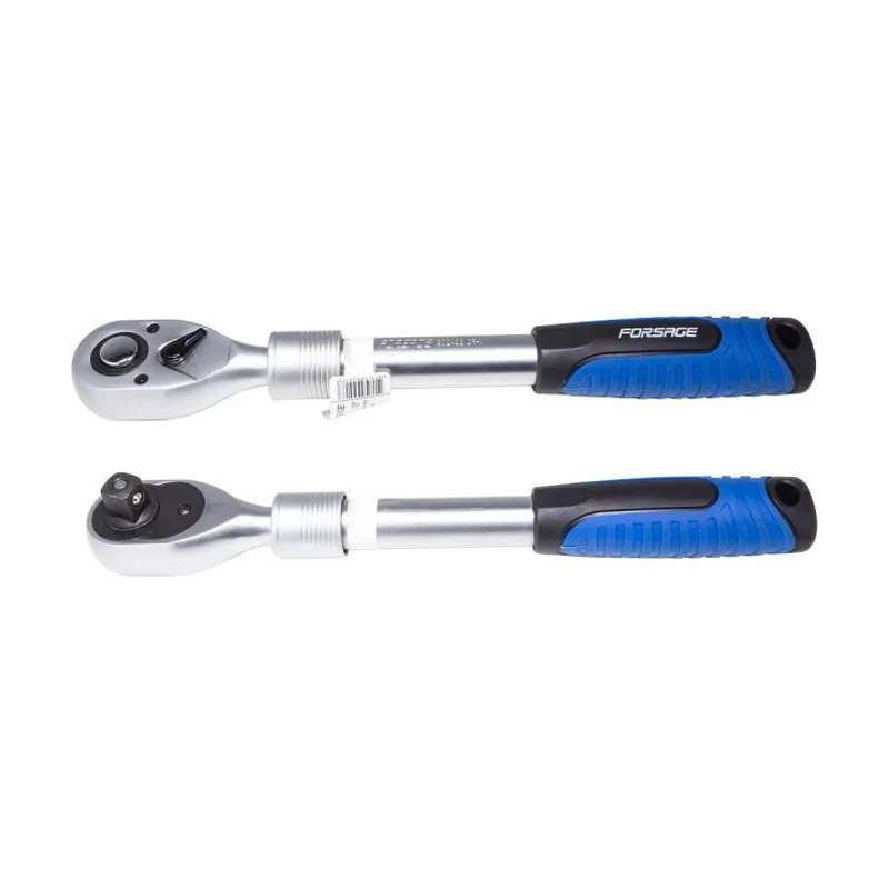 Grzechotka teleskopowa 1/2' l310-440mm z rękojeścią gumową 72 zęby