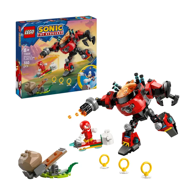 Knuckles vs. Meca Egg Crusher del Dr. Eggman