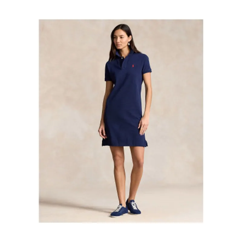 Vestido tipo polo de piqué de algodón 211799490005