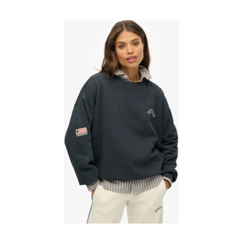 Sudadera Athletic Relaxed Printed Crew W2012446A