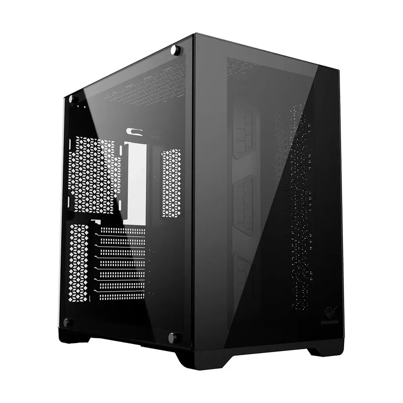 Phoenix Gaming Zephyr Cubo Atx Doble Cristal Templado Soporte Gpu Hasta 380mm