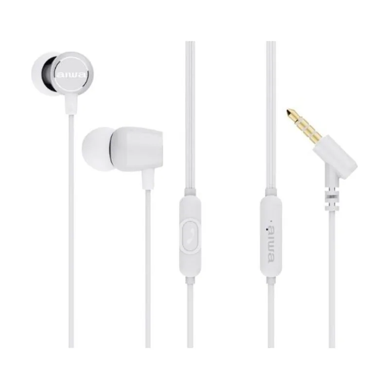 Auriculares estéreo ESTM-30WT con multicontrol y micrófono. Compatible con Todos los Dispositivos