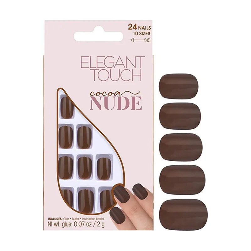 Touch WLP-29750 Set Uñas Postizas Squoval Nude Cocoa 24 Piezas