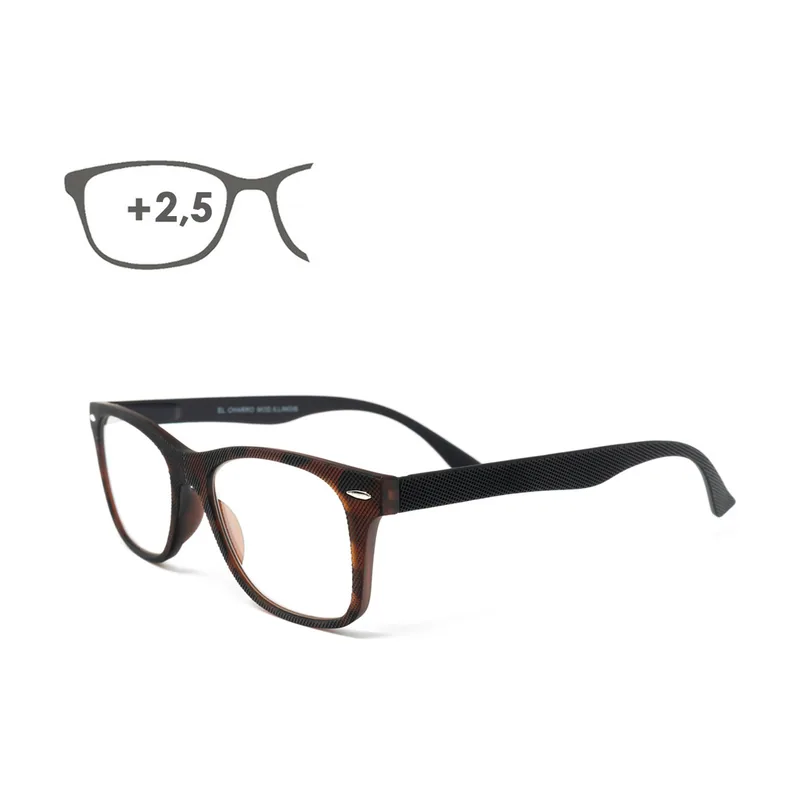 Lectura illinois estampado carey aumento +2,5 gafas de vista