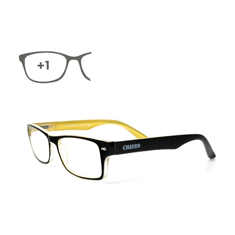 Gafas Lectura Kansas Negro/Amarillo. Aumento +1,0 Gafas De Vista