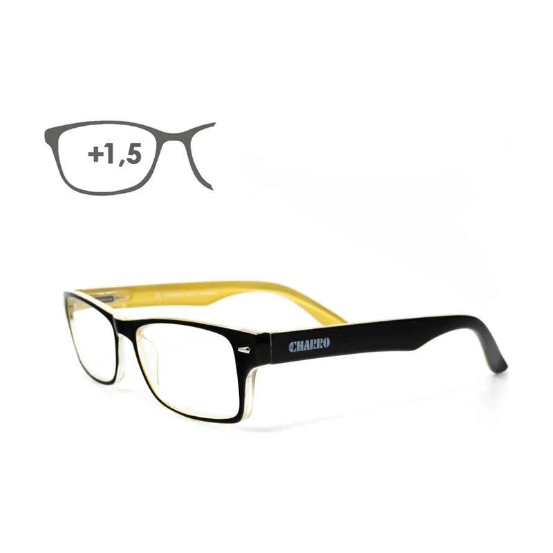 Gafas Lectura Kansas Negro/Amarillo. Aumento +1,5 Gafas De Vista