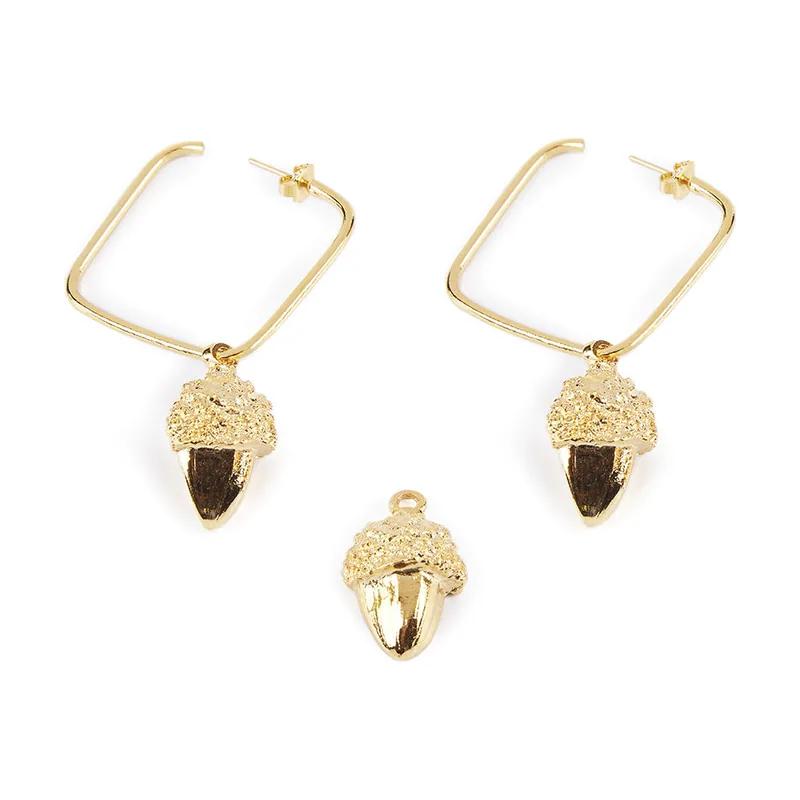 Pendientes Bellota Cuadrado