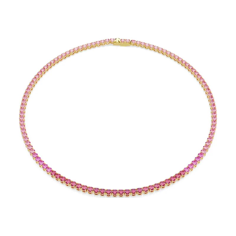 Collar Tennis Matrix, Talla redonda, Acabado en oro de 18 quilates